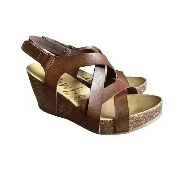 Blowfish Womens Henrietta Velcro Anklestrap Cork Wedges Size 6.5 - Picture 6 of 7